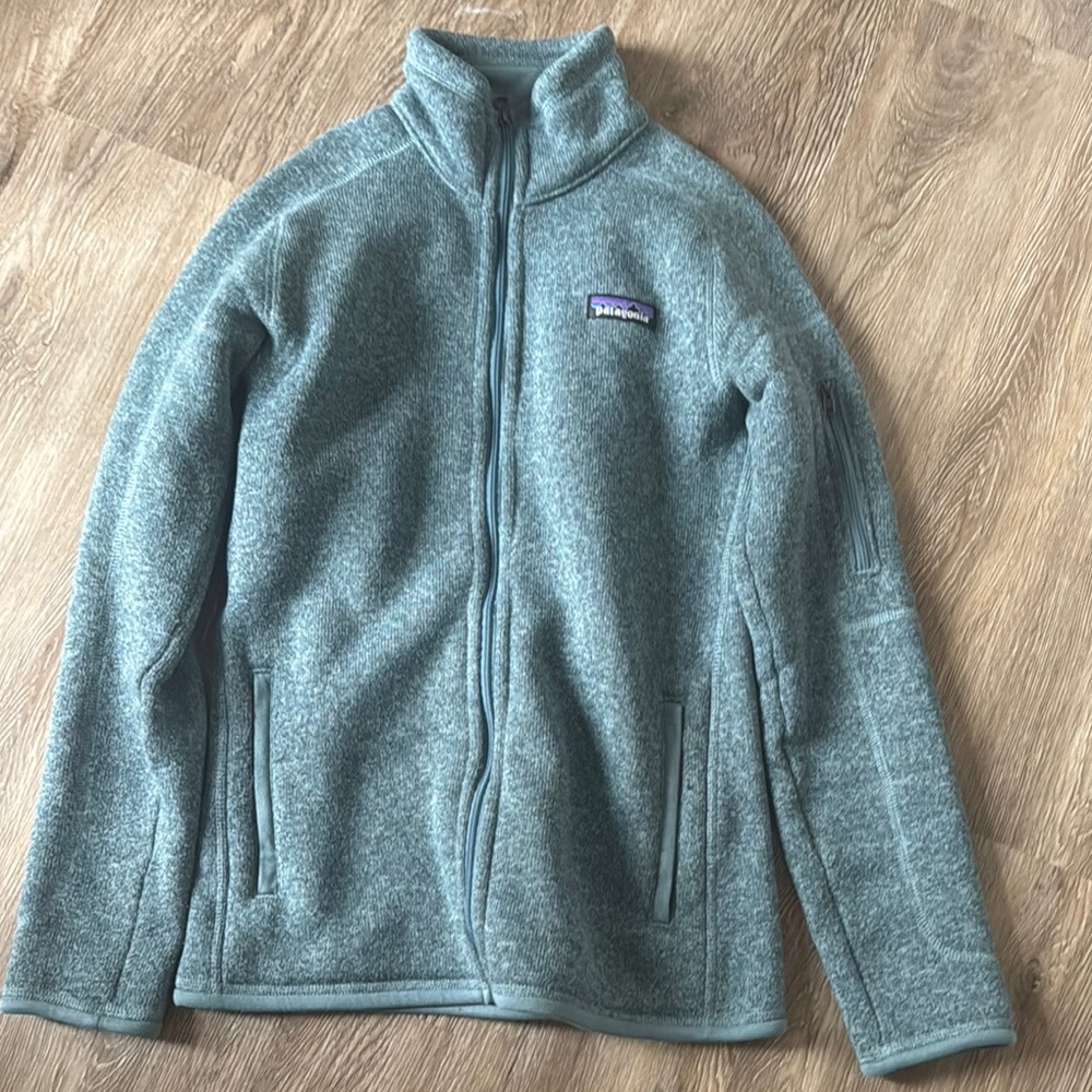 Patagonia Light Blue/Gray Fleece Jacket